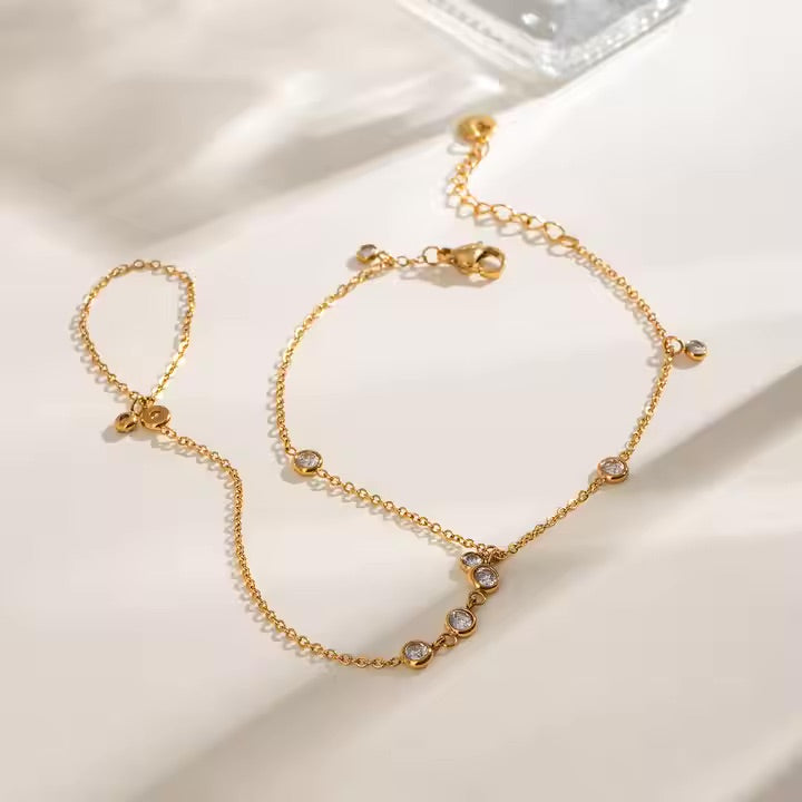 Golden Glow Finger Bracelet