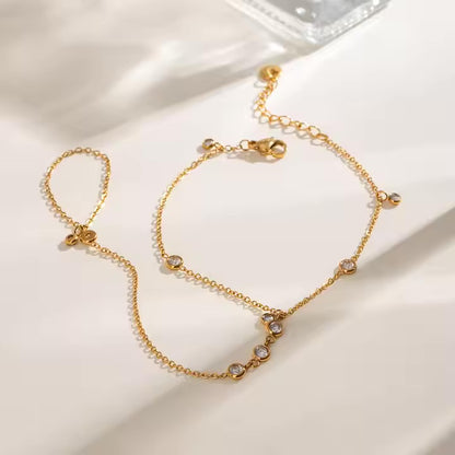 Golden Glow Finger Bracelet