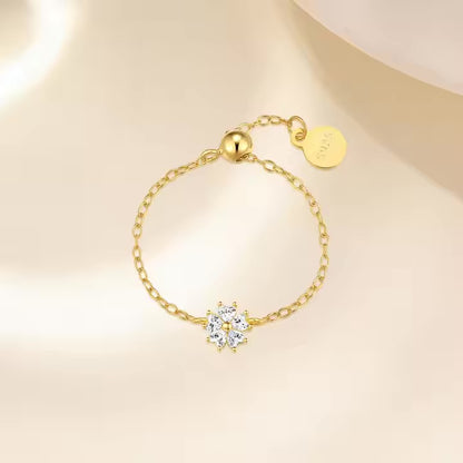 Stellar Bloom Chain Ring