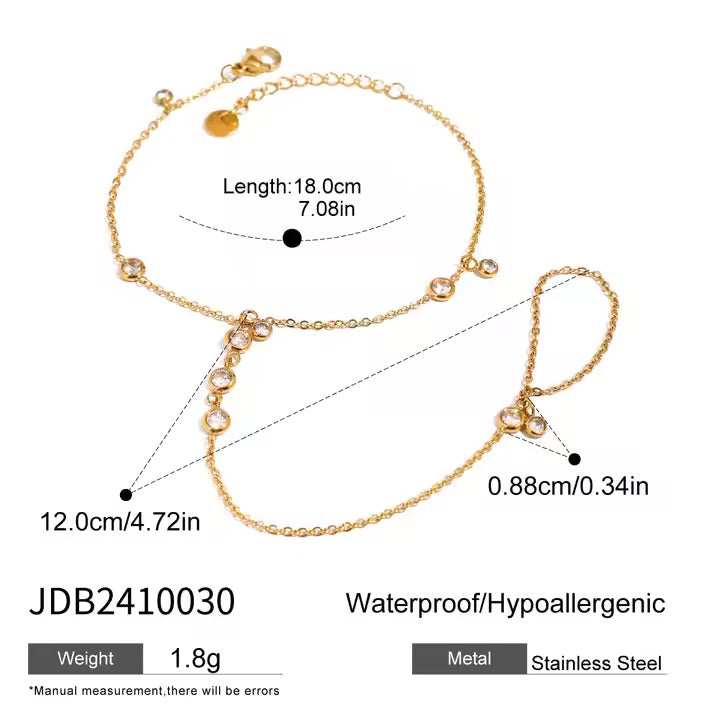 Golden Glow Finger Bracelet