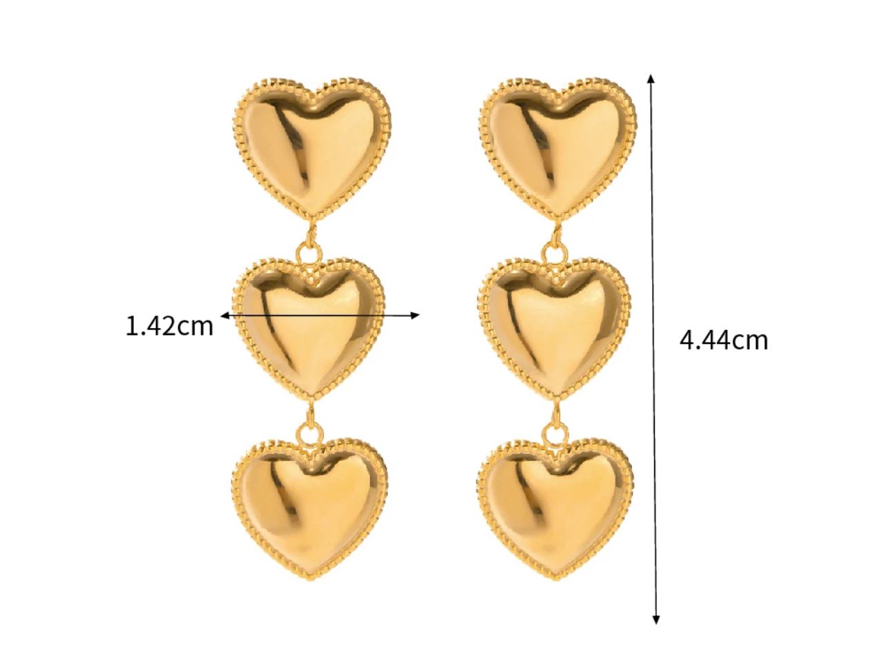 Three fallling hearts